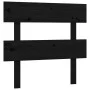 Single bed frame with black solid wood headboard by vidaXL, Beds and slatted bases - Ref: Foro24-3193235, Price: 114,09 €, Di...
