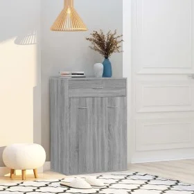 Sonoma gray plywood shoe cabinet 60x35x84 cm by vidaXL, Shoe racks and shoe organizers - Ref: Foro24-815418, Price: 96,01 €, ...