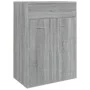 Mueble zapatero de madera contrachapada gris Sonoma 60x35x84 cm de vidaXL, Zapateros y organizadores de calzado - Ref: Foro24...