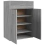 Mueble zapatero de madera contrachapada gris Sonoma 60x35x84 cm de vidaXL, Zapateros y organizadores de calzado - Ref: Foro24...
