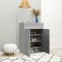 Mueble zapatero de madera contrachapada gris Sonoma 60x35x84 cm de vidaXL, Zapateros y organizadores de calzado - Ref: Foro24...