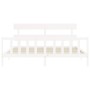 Double bed frame with white solid wood headboard by vidaXL, Beds and slatted bases - Ref: Foro24-3193287, Price: 156,96 €, Di...