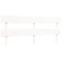 Double bed frame with white solid wood headboard by vidaXL, Beds and slatted bases - Ref: Foro24-3193287, Price: 154,82 €, Di...