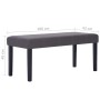 Kunstlederbank 106 cm grau von vidaXL, Bänke für Hallen und Lager - Ref: Foro24-281309, Preis: 79,27 €, Rabatt: %