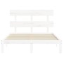 Weißer Massivholzbettrahmen mit Kopfteil 120x200 cm von vidaXL, Betten und Lattenroste - Ref: Foro24-3193527, Preis: 132,04 €...