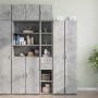 Armario estrecho madera ingeniería gris hormigón 30x42,5x225 cm