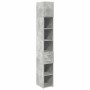 Armario estrecho madera ingeniería gris hormigón 30x42,5x225 cm