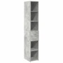 Armario estrecho madera ingeniería gris hormigón 30x42,5x225 cm