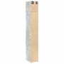 Armario estrecho madera ingeniería gris hormigón 30x42,5x225 cm