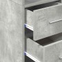 Armario estrecho madera ingeniería gris hormigón 30x42,5x225 cm