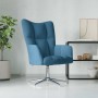 Sillón de relax de terciopelo azul