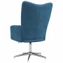Sillón de relax de terciopelo azul