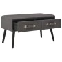 Banco con cajones cuero sintético gris 80 cm by vidaXL, Benches for halls and storage - Ref: Foro24-277078, Price: 75,40 €, D...
