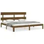 Honey brown solid wood bed frame and headboard 200x200 cm by vidaXL, Beds and slatted bases - Ref: Foro24-3193554, Price: 164...