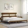 Honey brown solid wood bed frame and headboard 200x200 cm by vidaXL, Beds and slatted bases - Ref: Foro24-3193554, Price: 164...