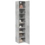 Armario estrecho madera ingeniería gris hormigón 40x42,5x225 cm