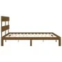 Honey brown solid wood bed frame and headboard 200x200 cm by vidaXL, Beds and slatted bases - Ref: Foro24-3193554, Price: 164...