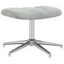 Sillón de relax con taburete terciopelo gris claro