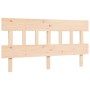 Bed frame with solid wood headboard 160x200 cm by vidaXL, Beds and slatted bases - Ref: Foro24-3193346, Price: 130,06 €, Disc...