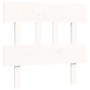 White solid wood bed frame with headboard by vidaXL, Beds and slatted bases - Ref: Foro24-3193302, Price: 98,76 €, Discount: %