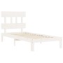 Weißer Massivholzbettrahmen mit Kopfteil 90x200 cm von vidaXL, Betten und Lattenroste - Ref: Foro24-3193582, Preis: 107,07 €,...