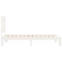White solid wood bed frame with headboard 90x200 cm by vidaXL, Beds and slatted bases - Ref: Foro24-3193582, Price: 107,07 €,...