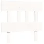 White solid wood bed frame with headboard 90x200 cm by vidaXL, Beds and slatted bases - Ref: Foro24-3193582, Price: 105,74 €,...