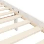Double bed frame with white solid wood headboard by vidaXL, Beds and slatted bases - Ref: Foro24-3193437, Price: 124,99 €, Di...