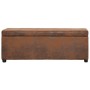 Bank mit Stauraum 116 cm braunes Kunstleder von vidaXL, Bänke für Hallen und Lager - Ref: Foro24-281315, Preis: 174,35 €, Rab...