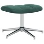 Sillón de relax con taburete terciopelo verde oscuro