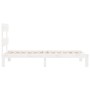 Weißer Massivholzbettrahmen mit Kopfteil 100x200 cm von vidaXL, Betten und Lattenroste - Ref: Foro24-3193522, Preis: 117,99 €...