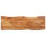 Bench with irregular edge solid acacia wood and steel 110cm by vidaXL, Benches for halls and storage - Ref: Foro24-286456, Pr...
