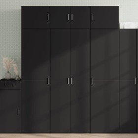 Armario de madera de ingeniería negro 70x42,5x225 cm Armario de madera de ingeniería negro 70x42,5x225 cm