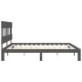 Estructura de cama con cabecero madera maciza gris 200x200 cm de vidaXL, Camas y somieres - Ref: Foro24-3193618, Precio: 171,...