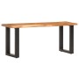 Bench with irregular edge solid acacia wood and steel 110cm by vidaXL, Benches for halls and storage - Ref: Foro24-286456, Pr...
