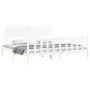 White solid wood bed frame with headboard 200x200 cm by vidaXL, Beds and slatted bases - Ref: Foro24-3193487, Price: 157,38 €...