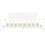 White solid wood bed frame with headboard 200x200 cm by vidaXL, Beds and slatted bases - Ref: Foro24-3193487, Price: 157,38 €...