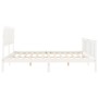 Weißer Massivholzbettrahmen mit Kopfteil 200x200 cm von vidaXL, Betten und Lattenroste - Ref: Foro24-3193487, Preis: 159,90 €...