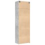 Armario de madera de ingeniería gris hormigón 70x42,5x225 cm