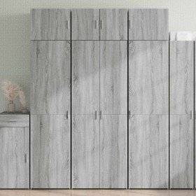 Armario de madera ingeniería gris Sonoma 70x42,5x225 cm Armario de madera ingeniería gris Sonoma 70x42,5x225 cm