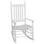 Mecedora de madera con asiento curvado madera blanca de vidaXL, Sillas de jardín - Ref: Foro24-40858, Precio: 133,58 €, Descu...