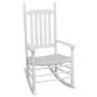 Mecedora de madera con asiento curvado madera blanca de vidaXL, Sillas de jardín - Ref: Foro24-40858, Precio: 131,37 €, Descu...
