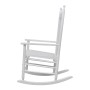 Mecedora de madera con asiento curvado madera blanca de vidaXL, Sillas de jardín - Ref: Foro24-40858, Precio: 133,58 €, Descu...