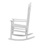 Mecedora de madera con asiento curvado madera blanca de vidaXL, Sillas de jardín - Ref: Foro24-40858, Precio: 131,37 €, Descu...