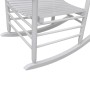 Mecedora de madera con asiento curvado madera blanca de vidaXL, Sillas de jardín - Ref: Foro24-40858, Precio: 133,58 €, Descu...