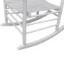 Mecedora de madera con asiento curvado madera blanca de vidaXL, Sillas de jardín - Ref: Foro24-40858, Precio: 131,37 €, Descu...