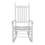 Mecedora de madera con asiento curvado madera blanca de vidaXL, Sillas de jardín - Ref: Foro24-40858, Precio: 133,58 €, Descu...