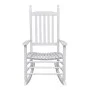 Mecedora de madera con asiento curvado madera blanca de vidaXL, Sillas de jardín - Ref: Foro24-40858, Precio: 131,37 €, Descu...