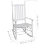 Mecedora de madera con asiento curvado madera blanca de vidaXL, Sillas de jardín - Ref: Foro24-40858, Precio: 131,37 €, Descu...