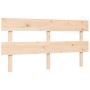 Double bed frame with solid wood headboard by vidaXL, Beds and slatted bases - Ref: Foro24-3193276, Price: 151,38 €, Discount: %